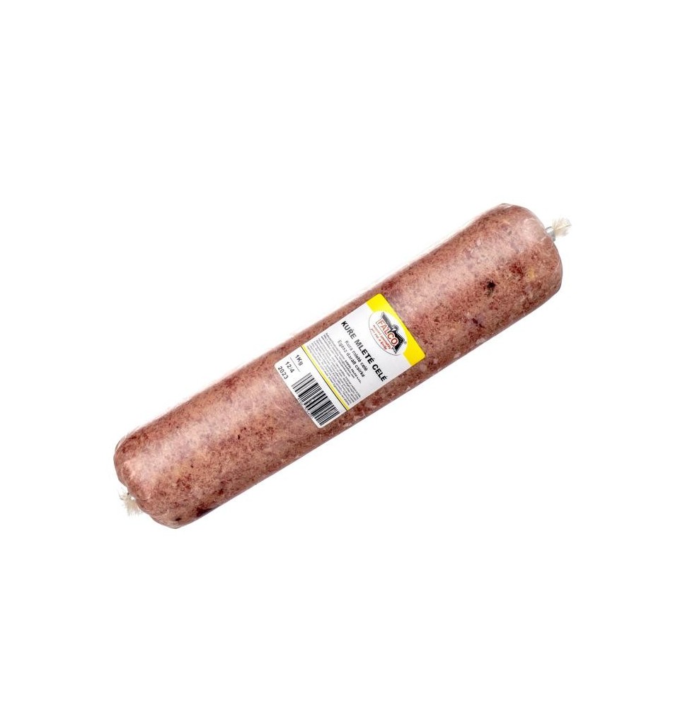 BARF Kurczak cały mielony - salami - 1kg