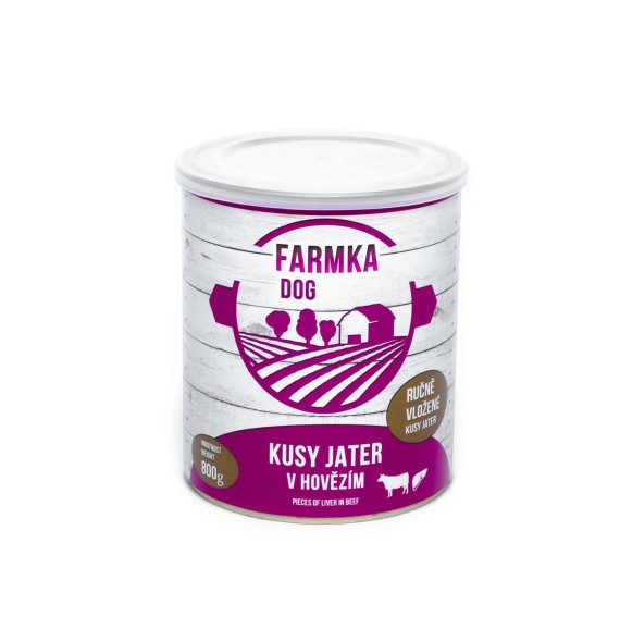 FALCO Farmka DOG wołowina wątroba  800g