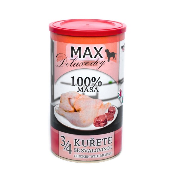 FALCO MAX - Deluxe 3/4 kury z kawałkami mięśni wołowych i wieprzowych 1200g