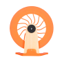 Kołowrotek HamsterRun Dual 25cm pomarańczowy