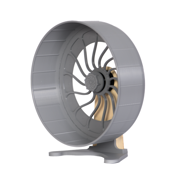 Kołowrotek HamsterRun Dual 25cm szary