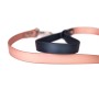 Zestaw spacerowy: obroża + smycz  PVC 20 mm róż-granat