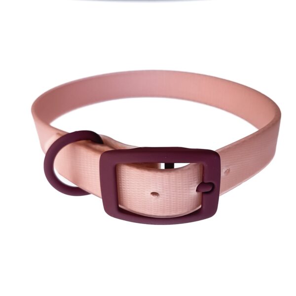 Obroża wodoodporna Transparent PVC 20 mm różowa