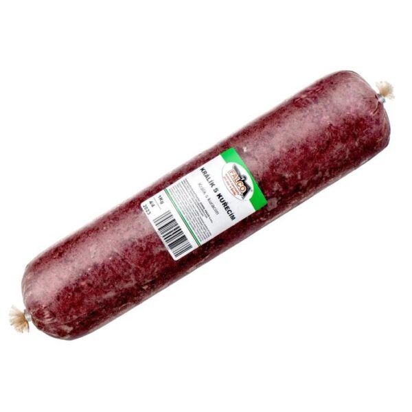 BARF Podroby wołowe i dodatki specjalne + marchew - salami - 1kg