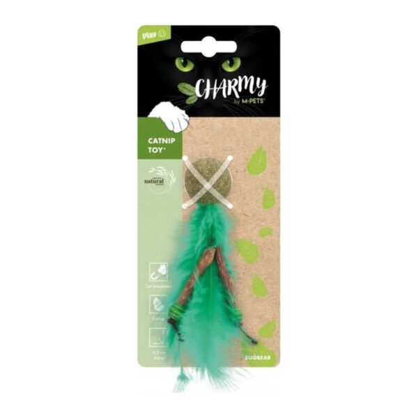 M-PETS Charmy Bugbear Zabawka dla kota zielona 12 cm