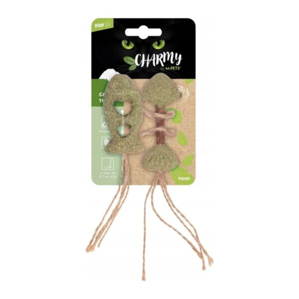M-Pets Charmy Fishes Zabawka dla kota z kocimiętką 2 szt.