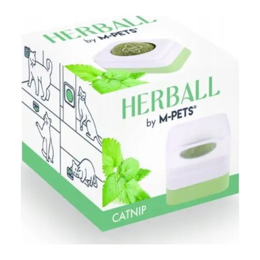 8046-6be718b4f6.jpg M-Pets Zabawka dla kota z kocimiętką Herball 4,5 cm - obrazek 1