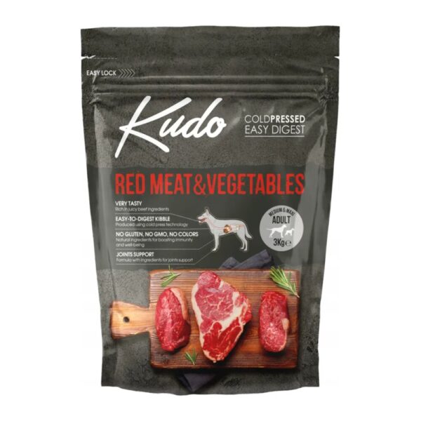 Kudo Czerwone Mieso&Warzywa Med/Maxi 3kg