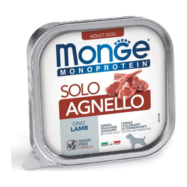 MONGE Monoprotein Dog mokra Jagnięcina tacka 150g